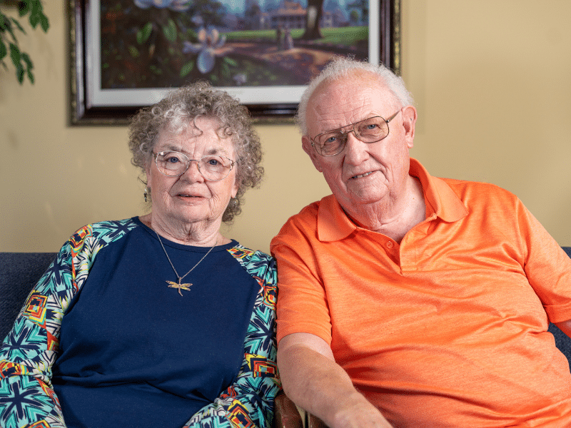 Older couple in an office