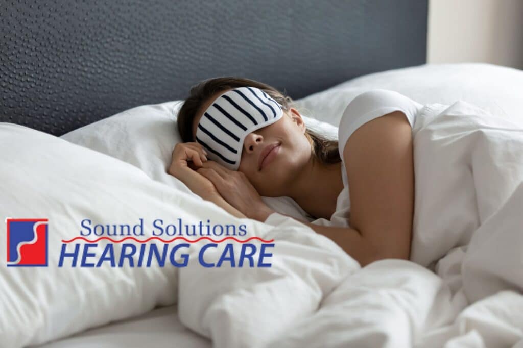 woman sleeping with eye mask on